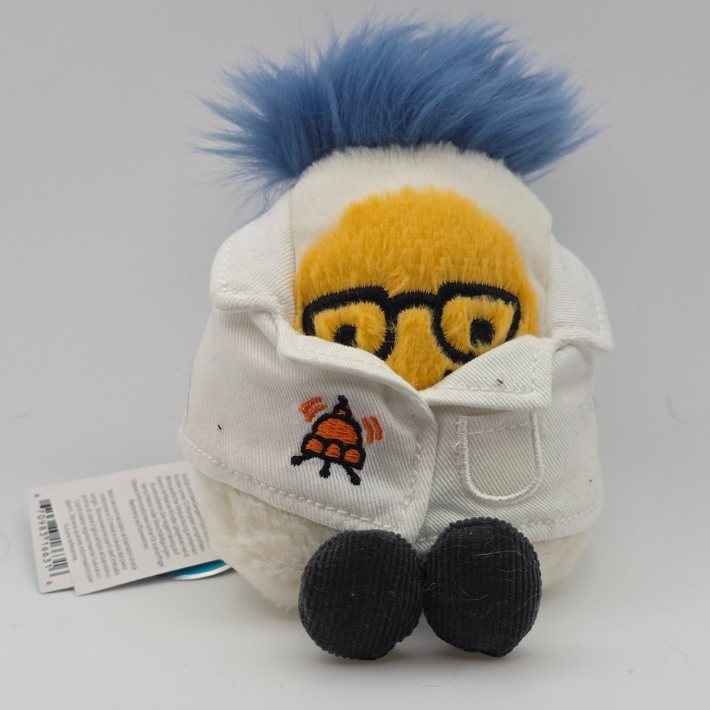 Jellycat Boiled Egg Scientist Outfit Plush 6" White New with Tags A6BERS